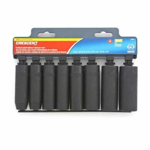 Crescent CIMS3 8 Pc. 1/2" Drive 6 Point Metric Impact Deep Socket Set -Crescent Sales 2024 CT CIMS3N 000