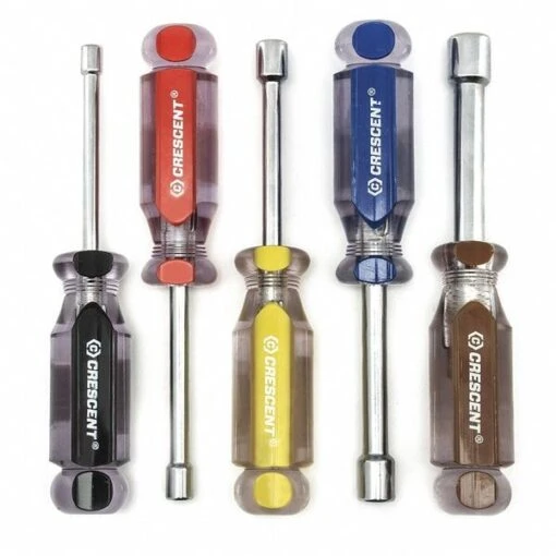 Crescent 5 Pc. SAE Solid Shaft Tri-Lobe Acetate Nutdriver Set -Crescent Sales 2024 Z0wvF