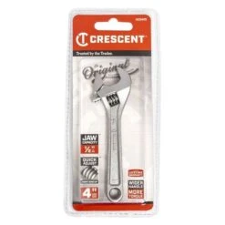 Crescent® AC24VS - 1/2" X 4" OAL Satin Chrome Adjustable Wrench -Crescent Sales 2024 ac24vs 4