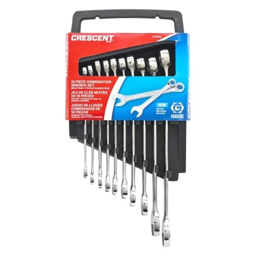 Crescent® - 10-piece 8 To 19 Mm 12-Point Angled Head Chrome Combination Wrench Set -Crescent Sales 2024 ccws3 2