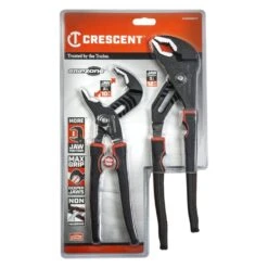 Crescent® - Grip Zone™ 2-piece 10" To 12" V-Jaws Multi-Material Grip Handle Plumbing Tongue & Groove Pliers Set -Crescent Sales 2024 rt400sgset2 3